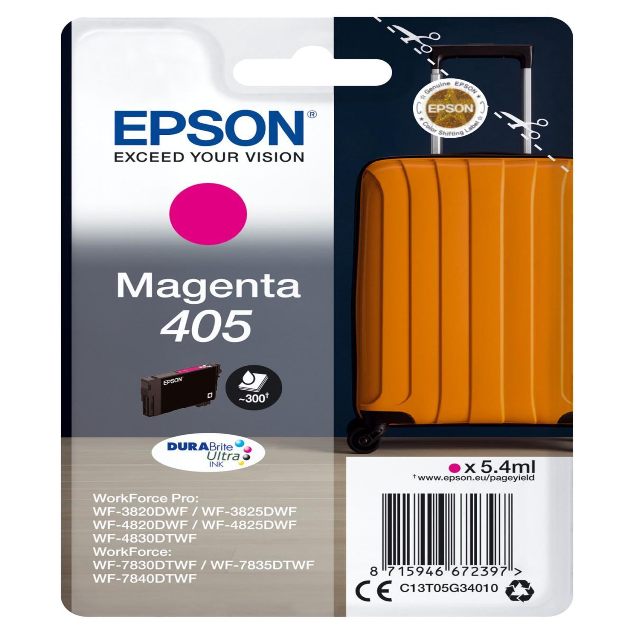 Voir la diapositive 2 : Epson Epson 405 cartouche d'encre 1 pièce(s) original rendement standard