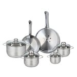 ELO Ensemble de 2 Poêles de cuisson 24 et 28 cm et 4 faitouts 12, 14, 16 et 20 cm Elo Profi Brillant