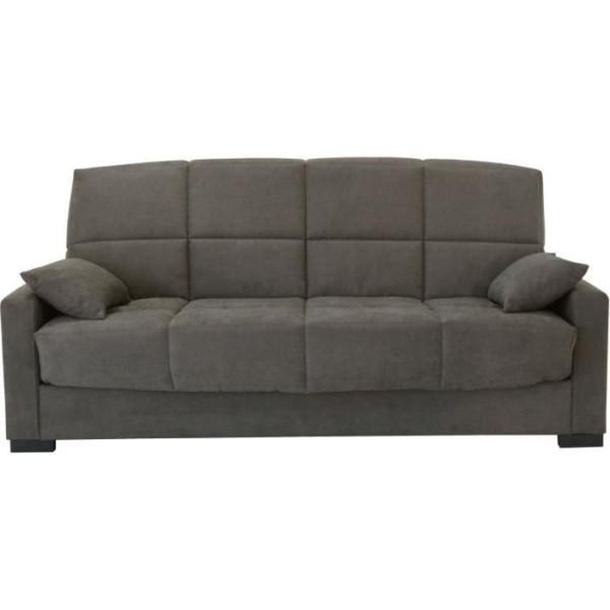 MARKET24 Canapé clic clac 3 places - Taupe - Matelas 17 cm - L223 x P96 x H 103 cm - MEGAN