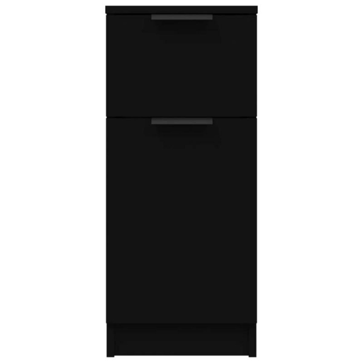 VIDAXL Buffet noir 30x30x70 cm bois d ingénierie