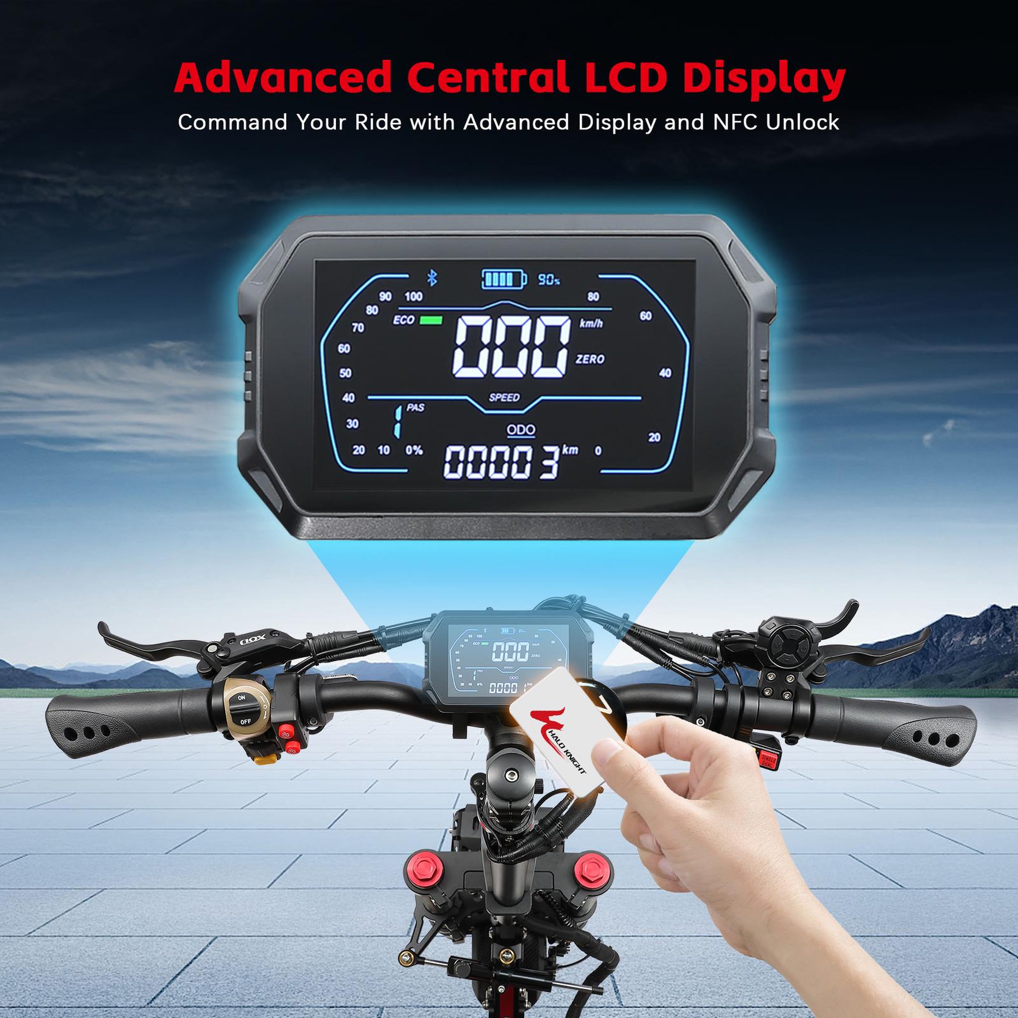 Voir la diapositive 6 : HALO KNIGHT Scooter électrique Halo Knight T107 Pro 11  - Deux moteurs 3000 W - Batterie 60 V 38,4 Ah
