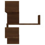 Voir la diapositive 3 : VIDAXL Etagere d'angle murale Chene marron 40x40x50 cm Bois ingenierie