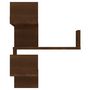 Voir la diapositive 3 : VIDAXL Etagere d'angle murale Chene marron 40x40x50 cm Bois ingenierie