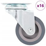 VIDAXL 16 pcs Roulettes pivotantes 50 mm