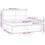 Voir la diapositive 6 : VIDAXL Sommier a lattes de lit et matelas et LED Bleu 200x200 cm Tissu