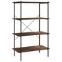Voir la diapositive 2 : VIDAXL Etagere a 4 niveaux noir et naturel 80x40x130 cm