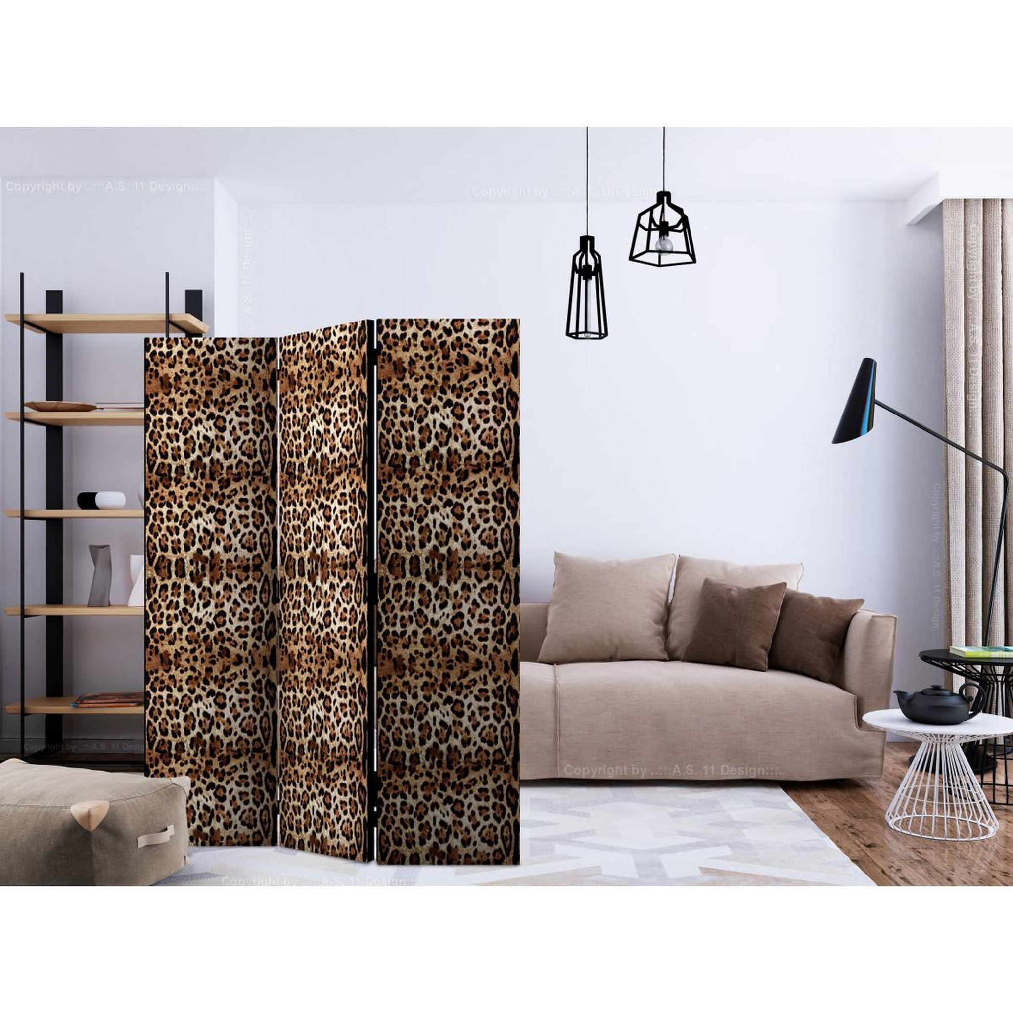 Voir la diapositive 2 : Paris Prix Paravent 3 volets  animal theme  135x172cm
