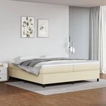 VIDAXL Cadre de lit sans matelas creme 200x200 cm similicuir