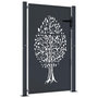 Voir la diapositive 2 : VIDAXL Portail de jardin anthracite 105x130cm acier conception d'arbre