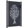 Voir la diapositive 2 : VIDAXL Portail de jardin anthracite 105x130cm acier conception d'arbre