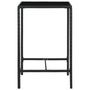 Voir la diapositive 3 : VIDAXL Table de bar de jardin Noir 70x70x110cm Resine tressee et verre