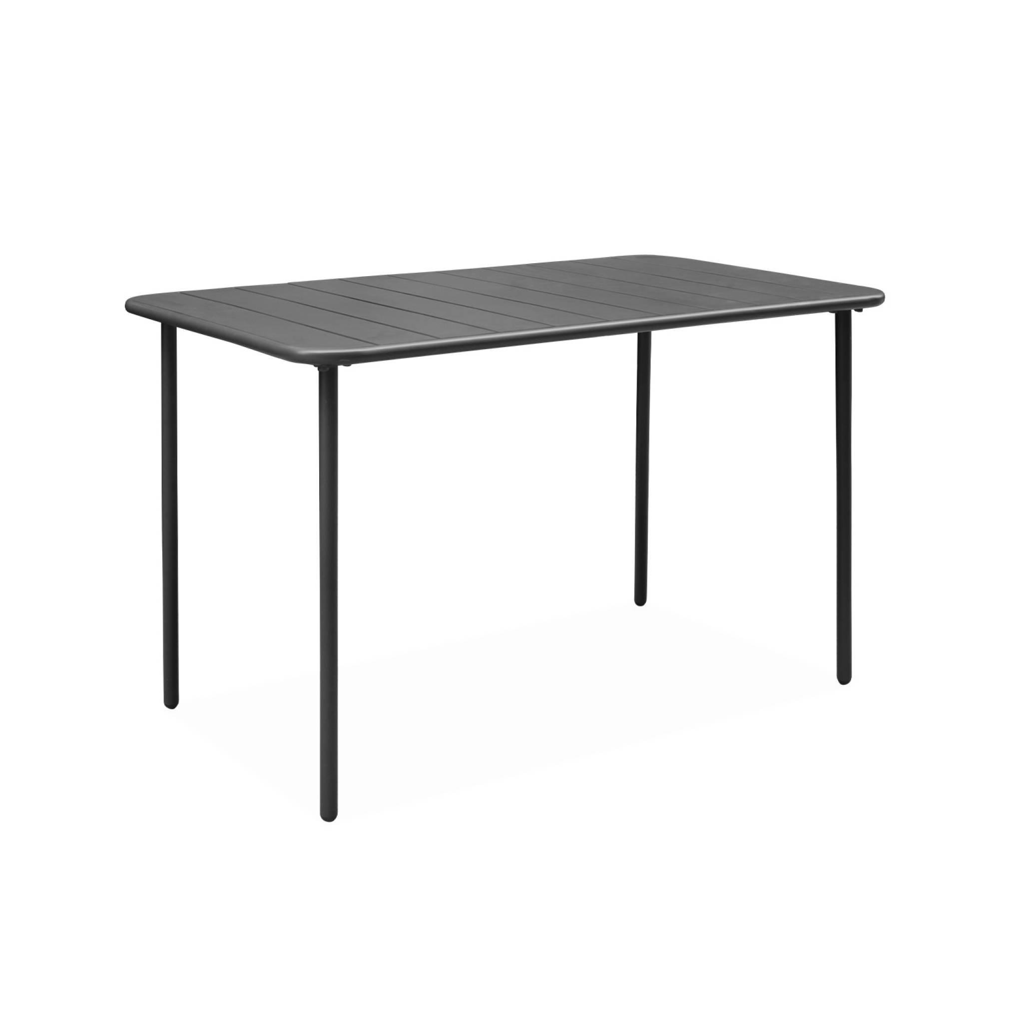 Voir la diapositive 1 : SWEEEK Table de jardin métal 4 places, Amelia L 120 x 70 x 72,5cm