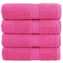 Voir la diapositive 1 : VIDAXL Serviettes d invité de qualité supérieure SOLUND 4 pcs rose