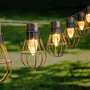 Voir la diapositive 2 : HI HI Guirlande lumineuse a LED solaire de jardin 10 ampoules 5,5 cm