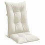 Voir la diapositive 5 : VIDAXL Coussins de chaise a dossier haut lot de 4 creme melange tissu