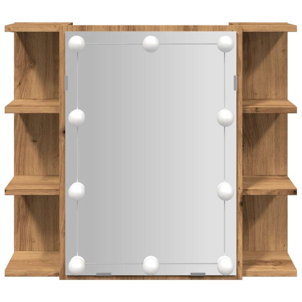 VIDAXL Armoire a miroir avec LED chene artisanal 70x16,5x60 cm