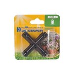 Hozelock Connecteur en croix pour créer une double dérivation du tuyau 13mm (x2)