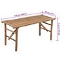 Voir la diapositive 6 : VIDAXL Banc de jardin pliable avec coussin 118 cm Bambou