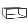 Voir la diapositive 6 : VIDAXL Table basse Noir avec verre noir 80x80x35 cm