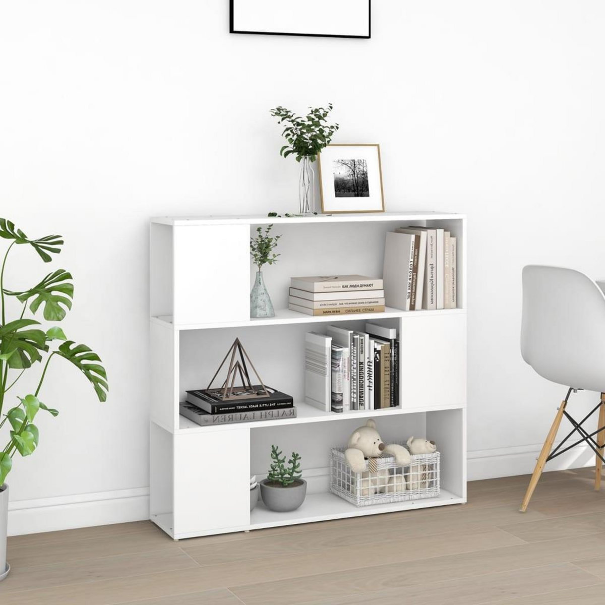VIDAXL Bibliotheque/Separateur de piece Blanc 100x24x94 cm