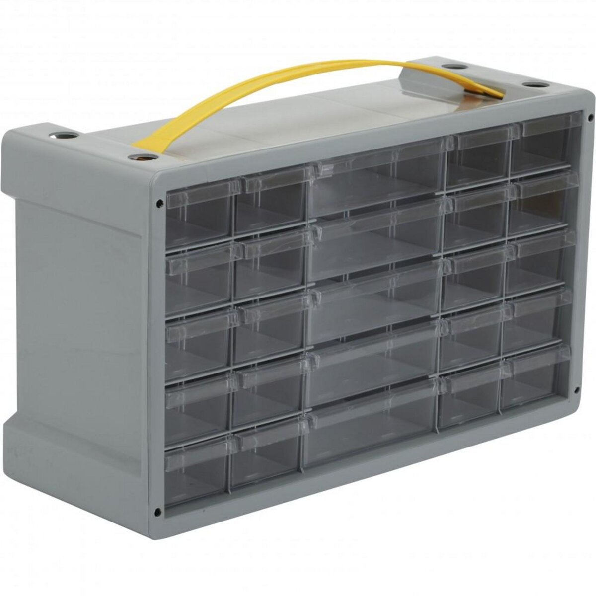 CENTRALE BRICO Casier à vis plastique 25 tiroirs, H. 24 x l. 40.5 x P. 15 cm