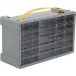 CENTRALE BRICO Casier à vis plastique 25 tiroirs, H. 24 x l. 40.5 x P. 15 cm