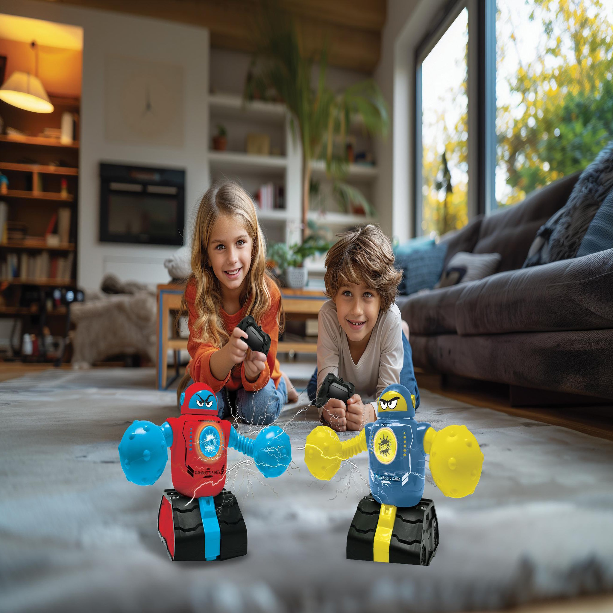 Voir la diapositive 6 : Lexibook POWERMAN® FIGHTERS – Ensemble de 2 Robots Combattants avec Figurines Éjectables, Effets de Lumière et de Son