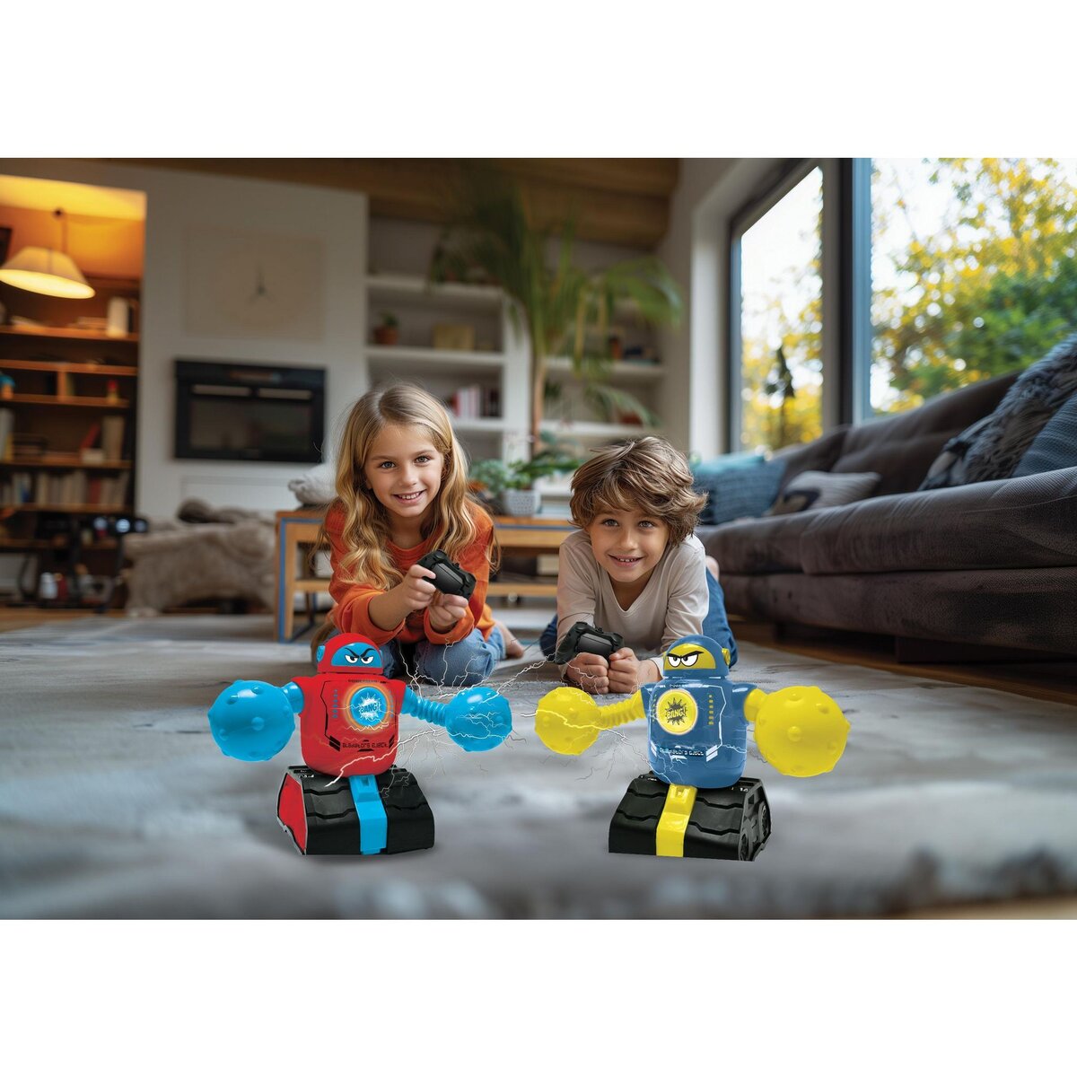 Lexibook POWERMAN® FIGHTERS – Ensemble de 2 Robots Combattants avec Figurines Éjectables, Effets de Lumière et de Son