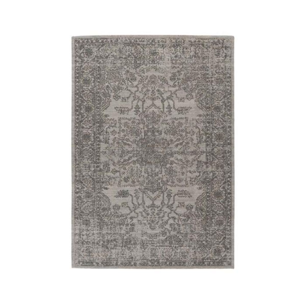 Paris Prix Tapis Tissé Motif Vintage Délavé  Percy  Gris & Taupe