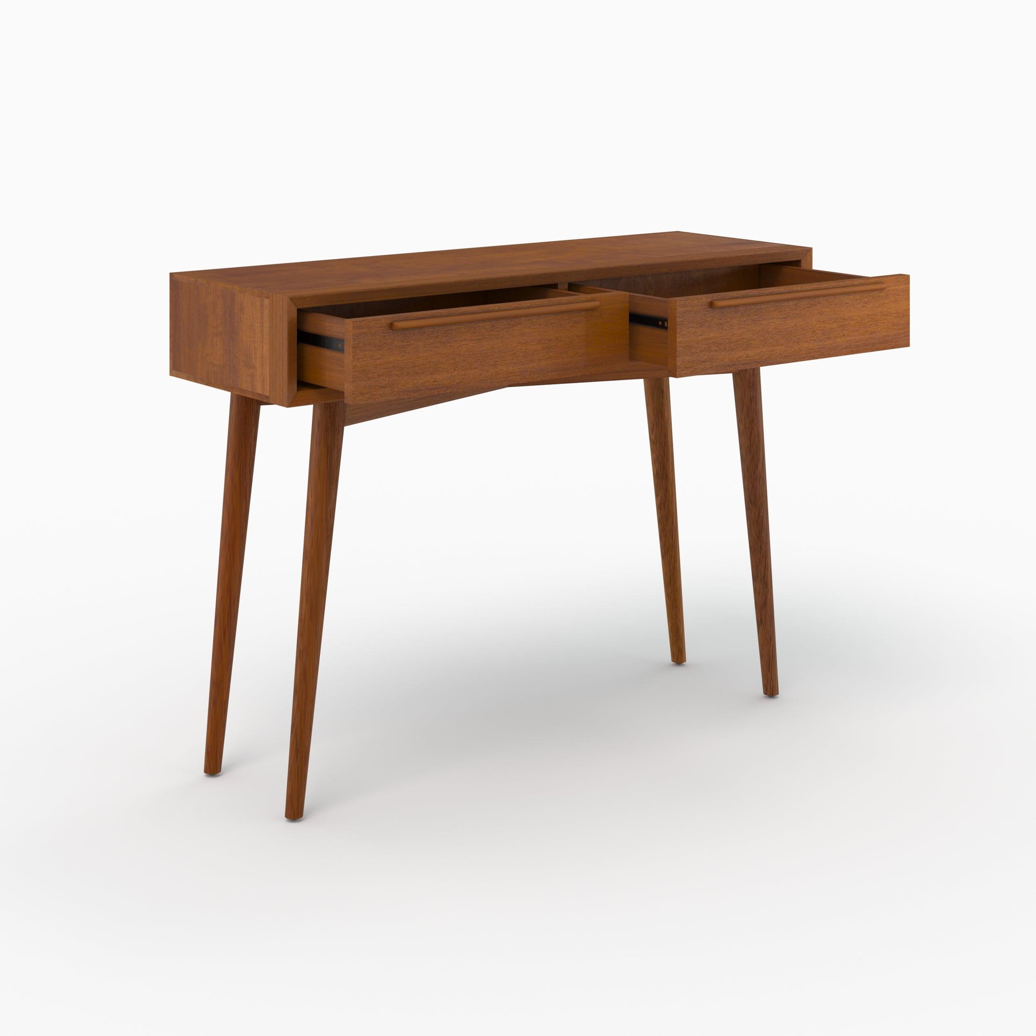 Voir la diapositive 6 : MAISON PAVANE Console en bois de teck, 2 tiroirs-waya