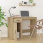 Voir la diapositive 3 : VIDAXL Bureau Chene sonoma 100x49x75 cm Bois d'ingenierie