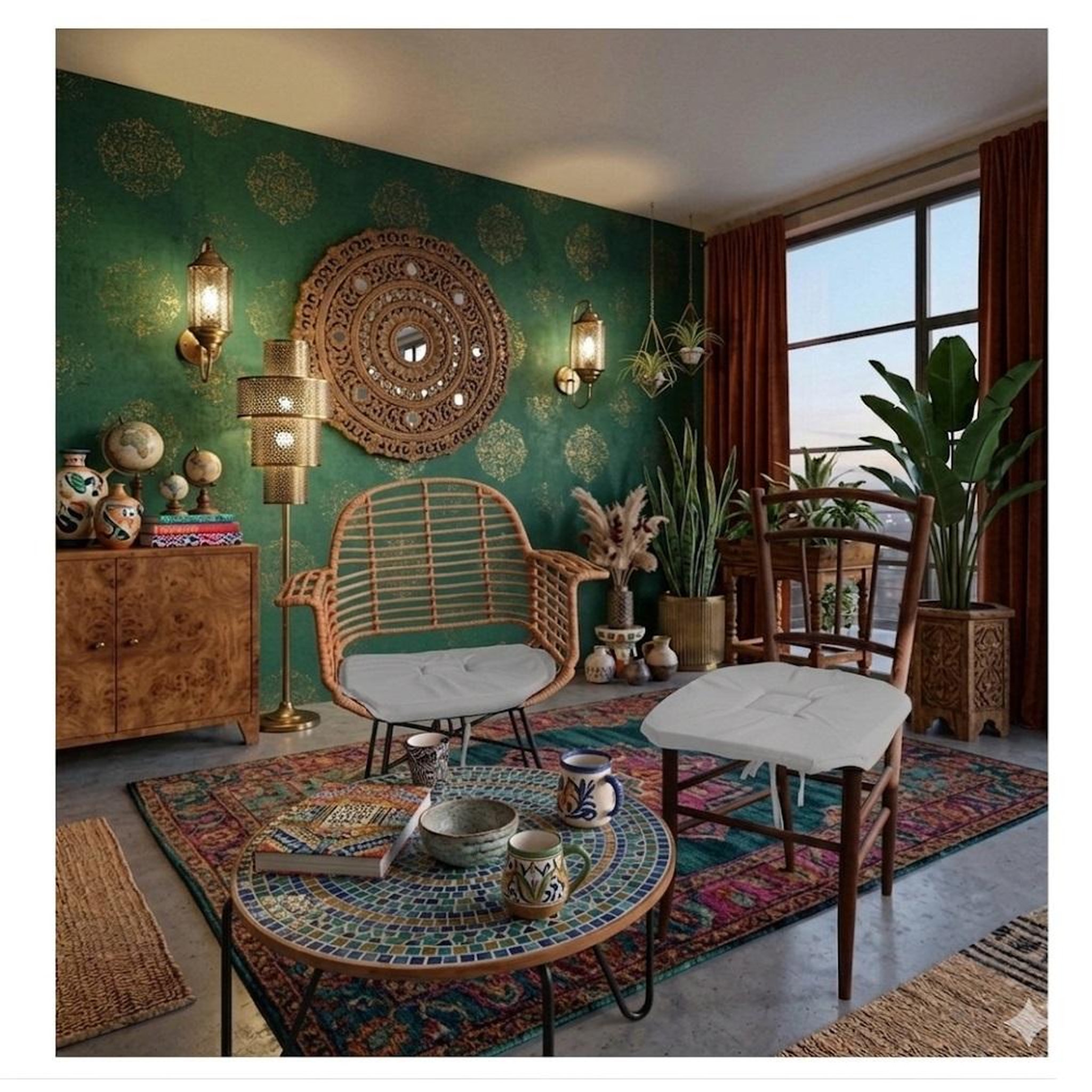 Voir la diapositive 3 : Eden Galette de chaise 4 rabats collection nelsen