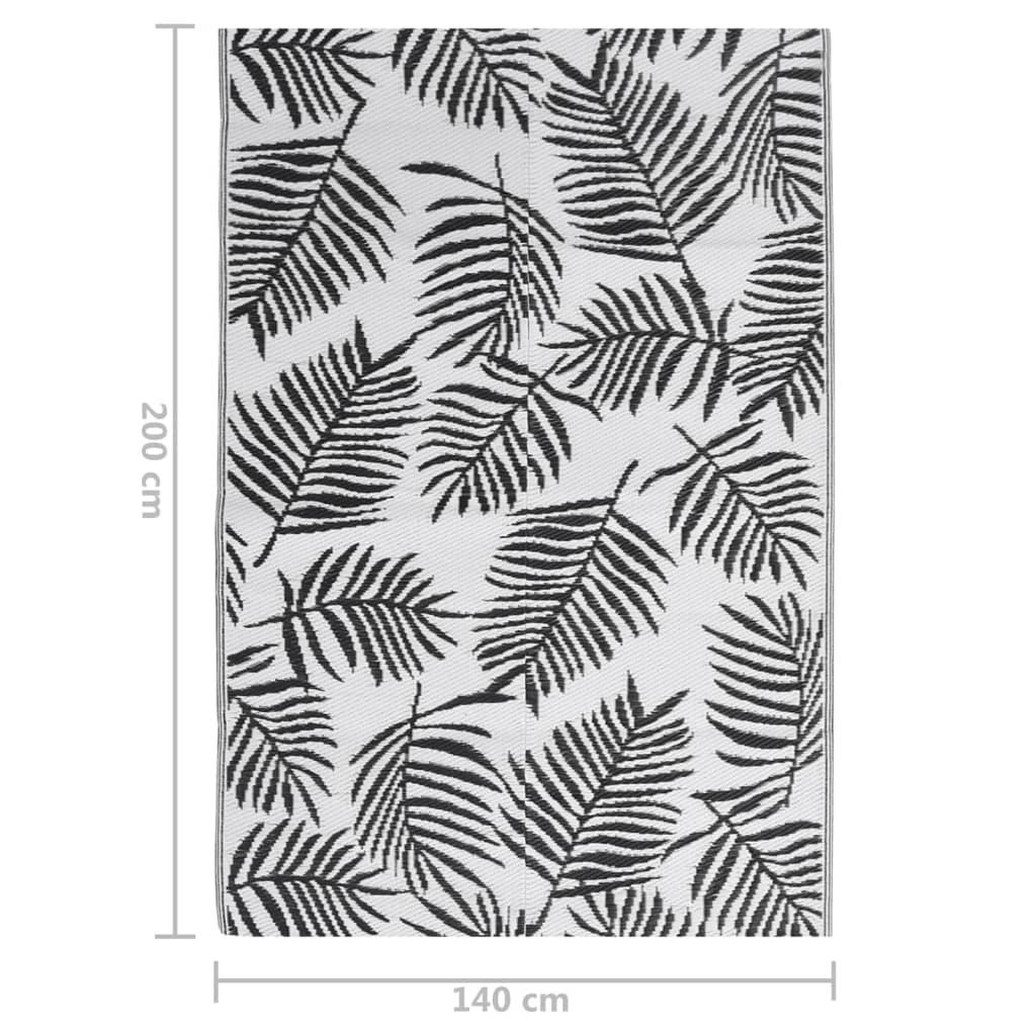 Voir la diapositive 6 : VIDAXL Tapis d'exterieur ARAKIL Noir 140x200 cm PP