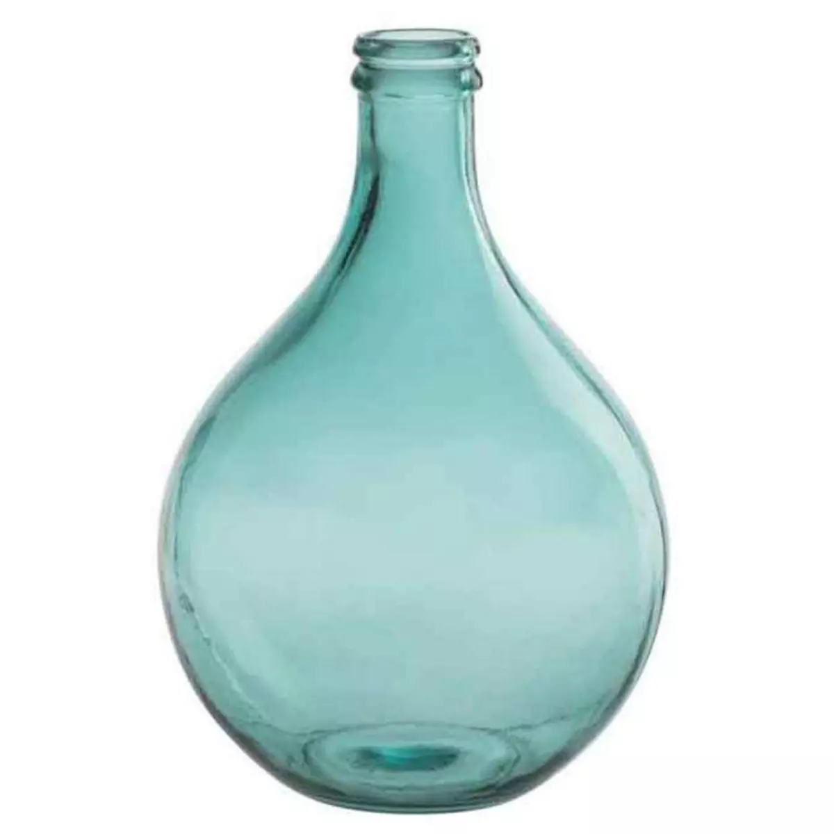 Paris Prix Vase Design en Verre  Bouteille  43cm Bleu Azur
