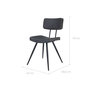 Voir la diapositive 4 : Rendez vous déco Lot de 2 chaises en cuir synthétique gris / noir-Texas