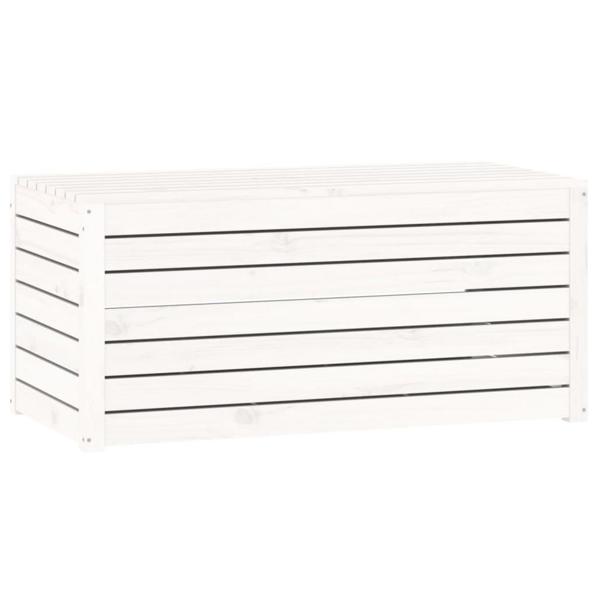 VIDAXL Boîte de jardin blanc 101x50,5x46,5 cm bois massif de pin