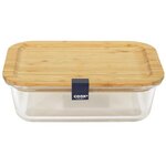 Paris Prix Lunch Box Verre & Bambou  Repas  1,4L Transparent