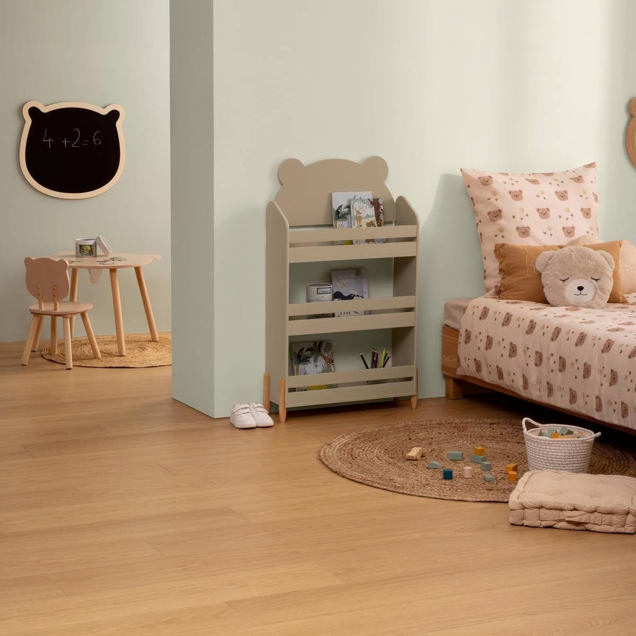 Voir la diapositive 3 : Atmosphera Kids Bibliothèque enfant  douceur  100cm beige