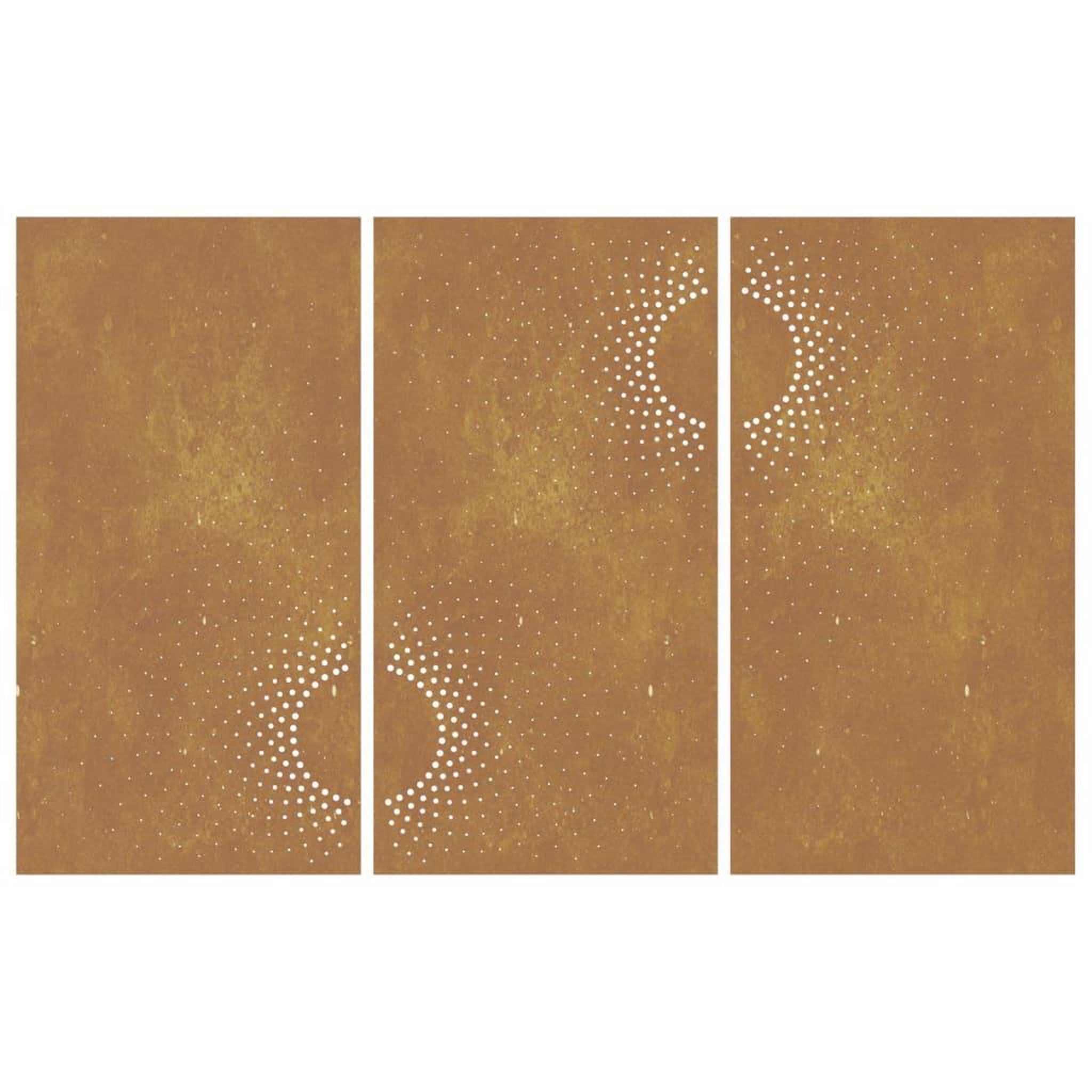 Voir la diapositive 4 : VIDAXL Decorations murales jardin 3 pcs 105x55 cm design du soleil