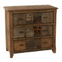 Voir la diapositive 1 : Paris Prix Commode 3 Tiroirs en Bois  Vieilli  100cm Marron