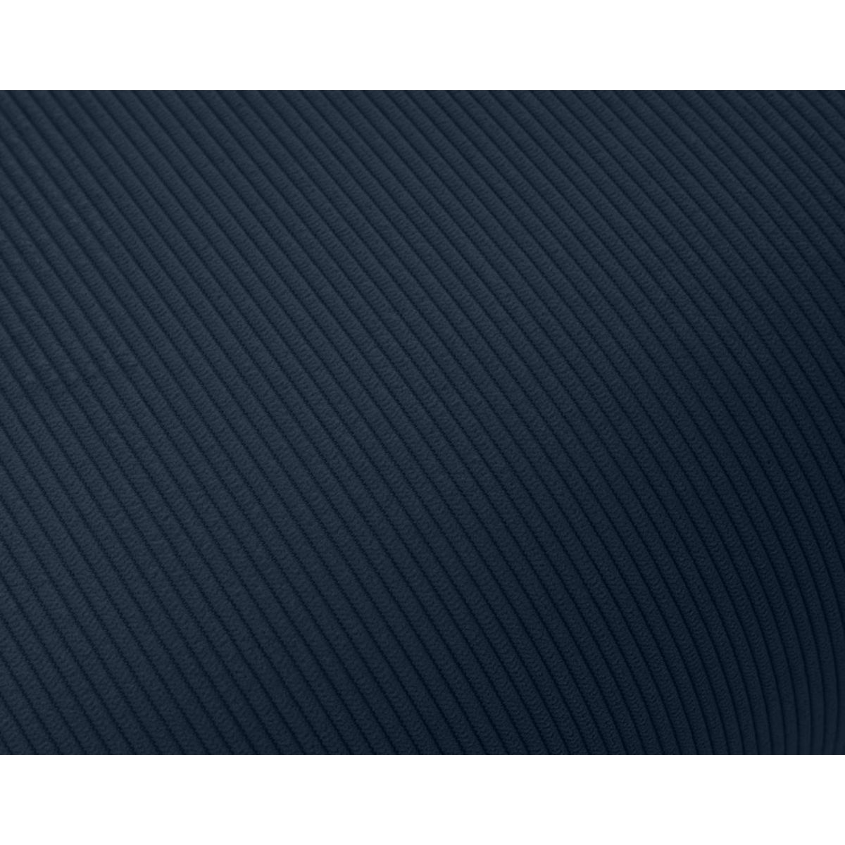 LISA DESIGN Albane - pouf en velours côtelé pieds bois foncé