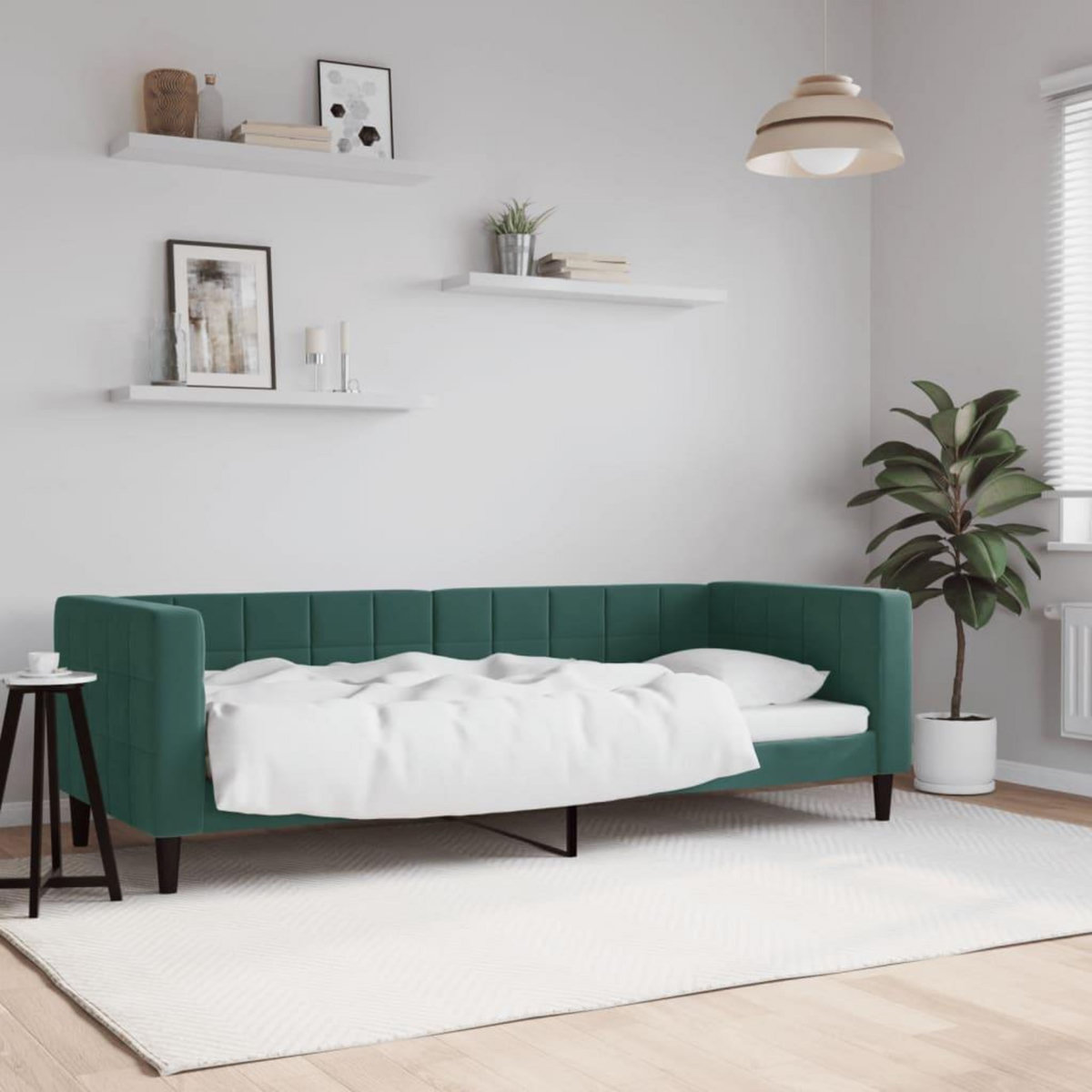 VIDAXL Lit de repos sans matelas vert fonce 80x200 cm velours