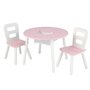 KidKraft Table Enfant ronde avec 2 chaises Blanc et rose