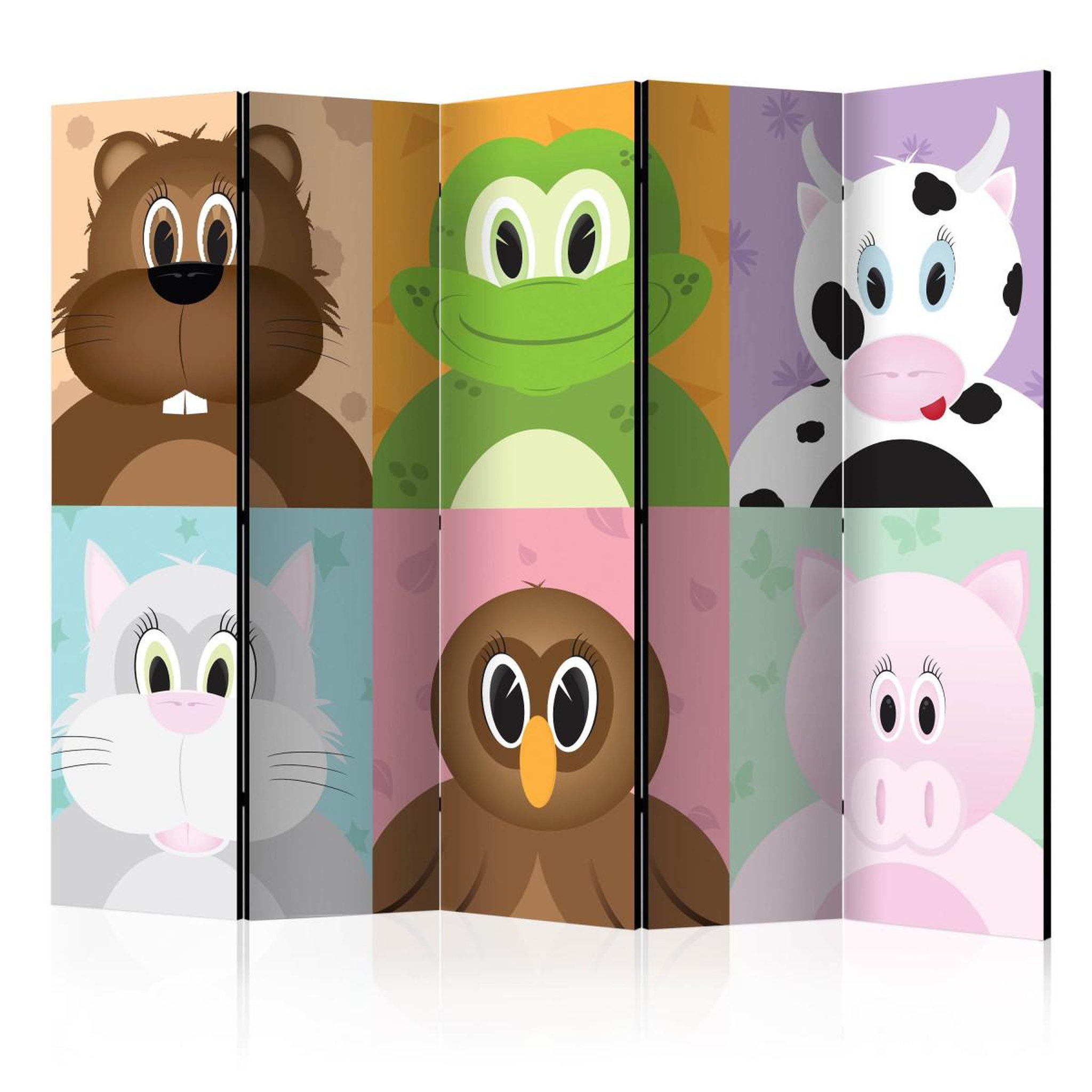 Paris Prix Paravent 5 volets  cheerful animals  172x225cm