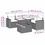 Voir la diapositive 6 : VIDAXL Salon de jardin avec coussins 6 pcs marron resine tressee
