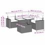 Voir la diapositive 6 : VIDAXL Salon de jardin avec coussins 6 pcs marron resine tressee