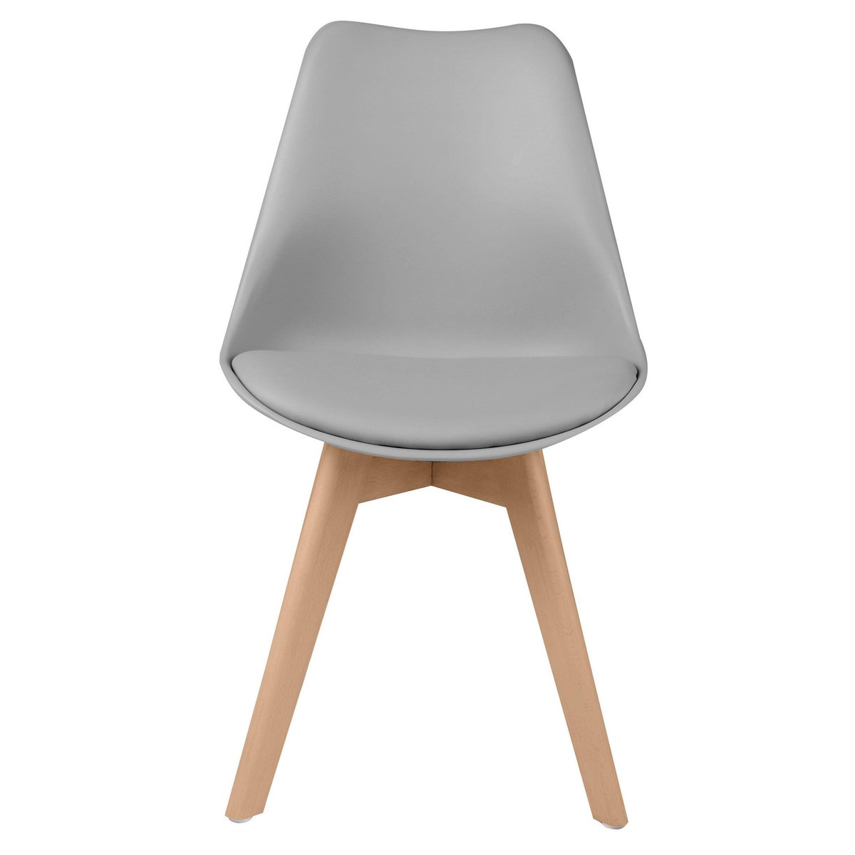 Rendez vous déco Lot de 2 chaises blanches et pieds bois - Skandi