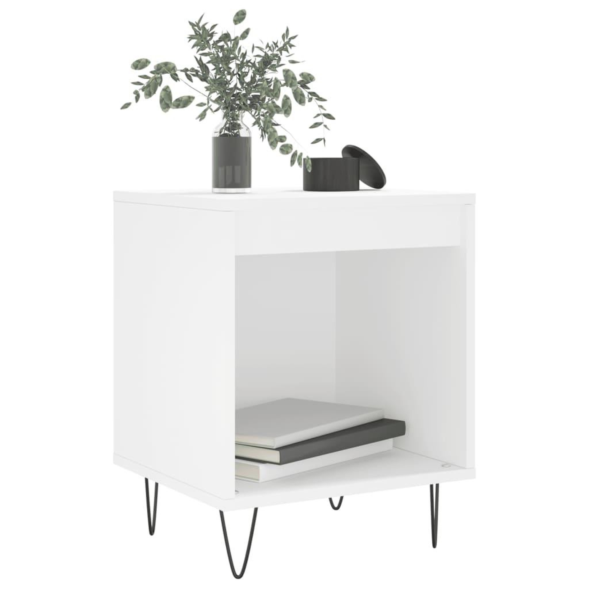 Voir la diapositive 3 : VIDAXL Table de chevet Blanc 40x35x50 cm Bois d'ingenierie