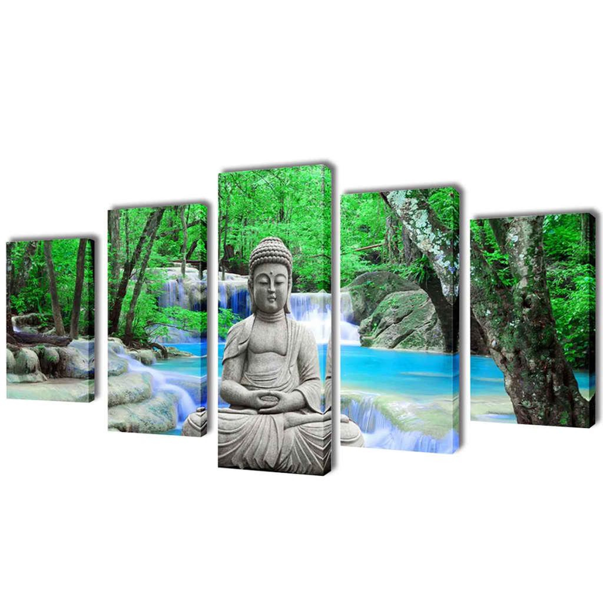 Voir la diapositive 1 : VIDAXL Set de toiles murales imprimees Bouddha 200 x 100 cm