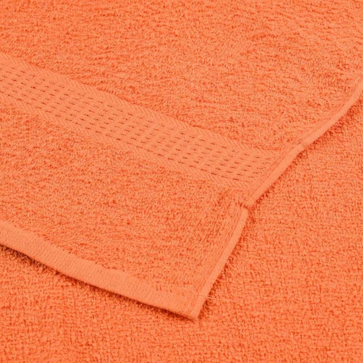 VIDAXL Serviettes de bain 10 pcs orange 100x150 cm 360 g m² 100% coton